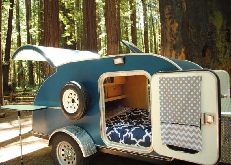 how to build your own teardrop trailer with doors and bedroom